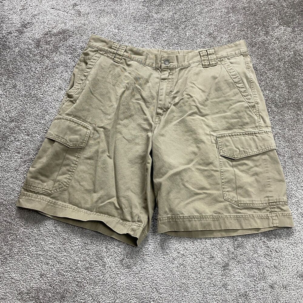 Columbia Cargo Shorts Men 40 Brown Cotton Pocket Flat Front Outdoor Casual 40x10
